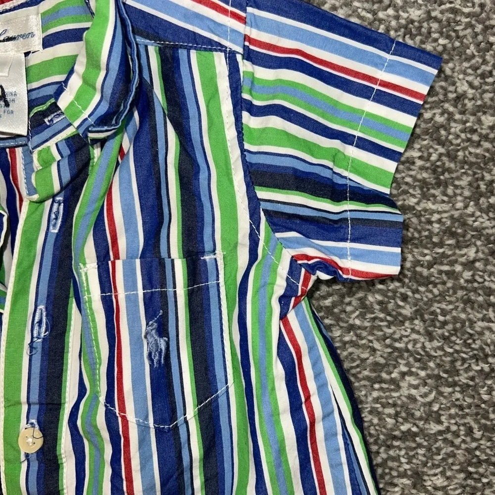 Ralph Lauren Rugby Striped Coverall size 3 months